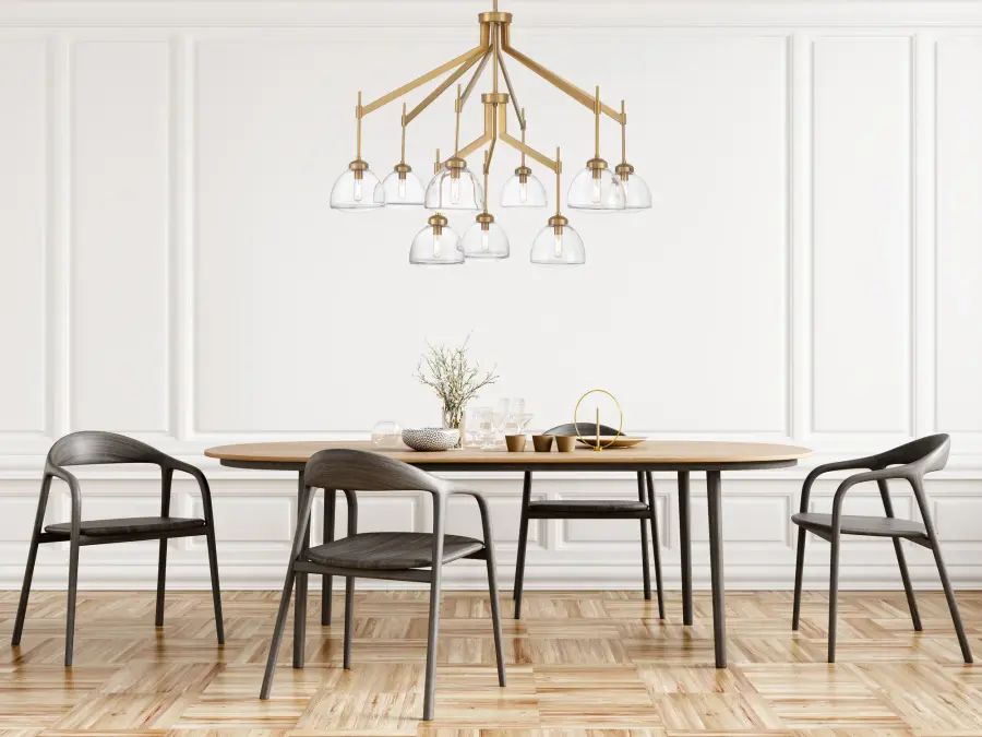 Corbin 9-Light Chandelier in Warm Brass - Image 7