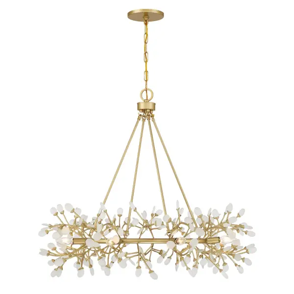 Once 8-Light Chandelier in Spun Gold by Breegan Jane