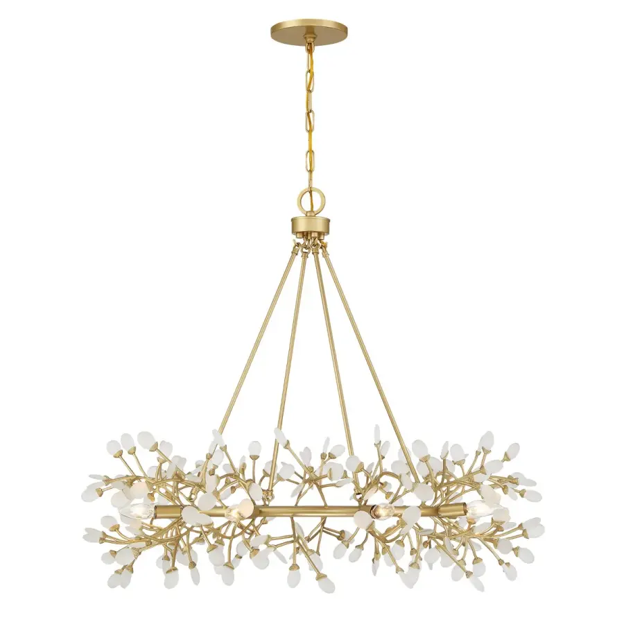 Once 8-Light Chandelier in Spun Gold by Breegan Jane - Image 1