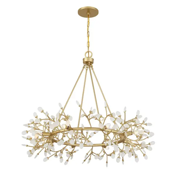 Once 8-Light Chandelier in Spun Gold by Breegan Jane - Image 3