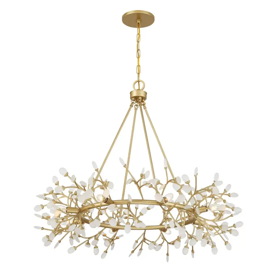 Once 8-Light Chandelier in Spun Gold by Breegan Jane - Image 3