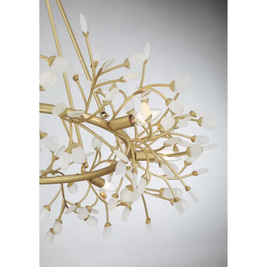 Once 8-Light Chandelier in Spun Gold by Breegan Jane - Image 7