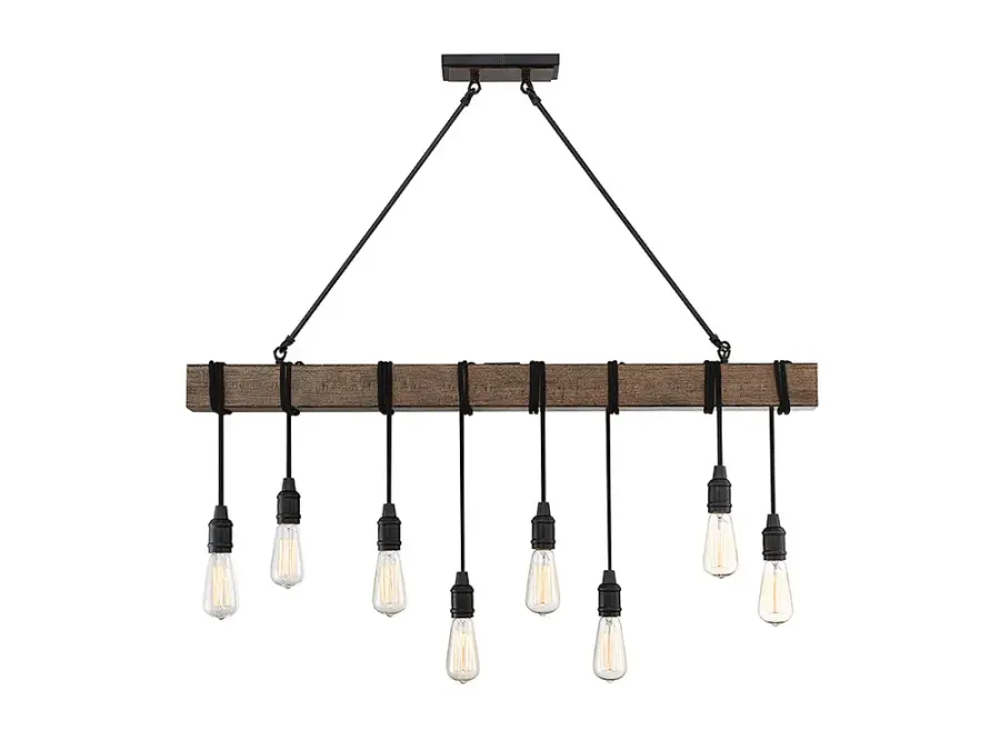 Burgess 8-Light Linear Chandelier in Durango - Image 3