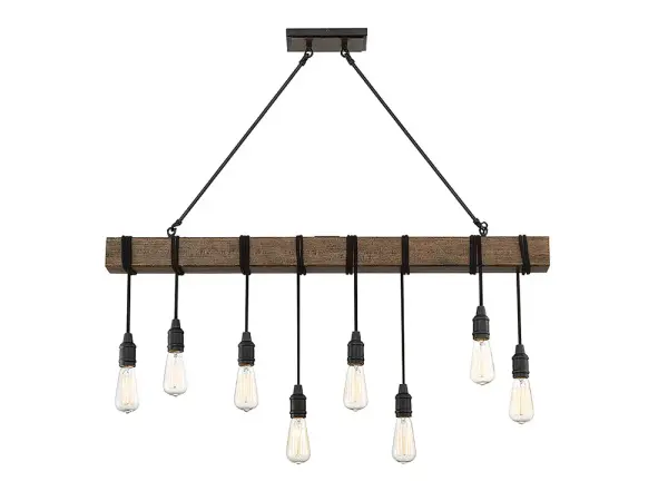 Burgess 8-Light Linear Chandelier in Durango - Image 4