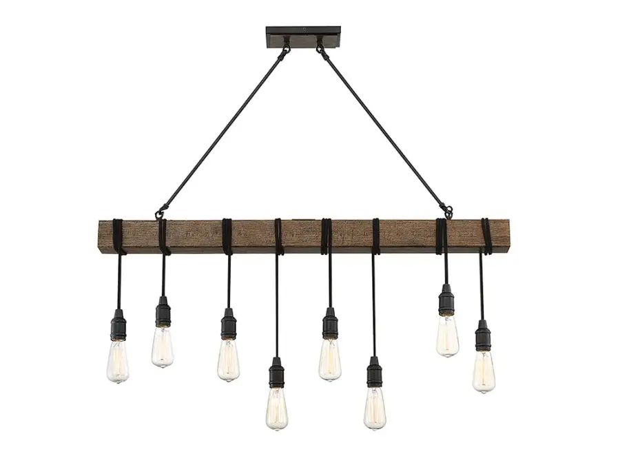 Burgess 8-Light Linear Chandelier in Durango - Image 4