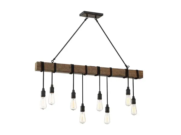 Burgess 8-Light Linear Chandelier in Durango - Image 5