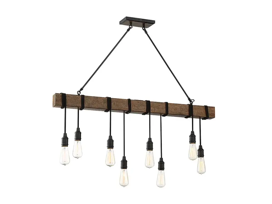 Burgess 8-Light Linear Chandelier in Durango - Image 5