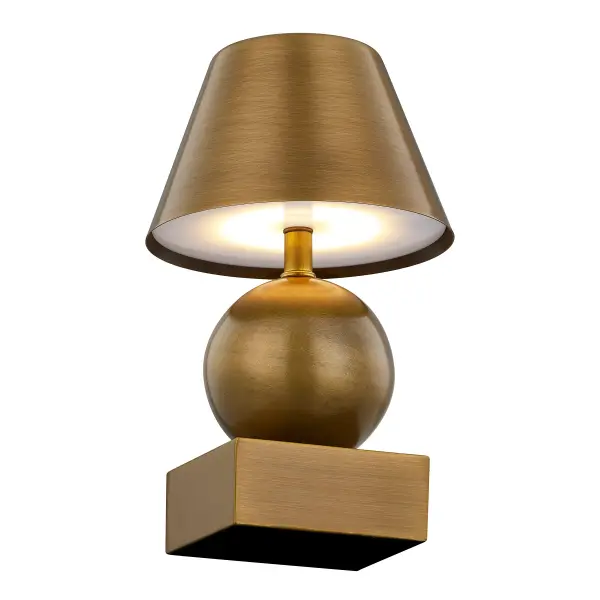Silas LED Rechargeable Table Lamp in Brass - Image 3