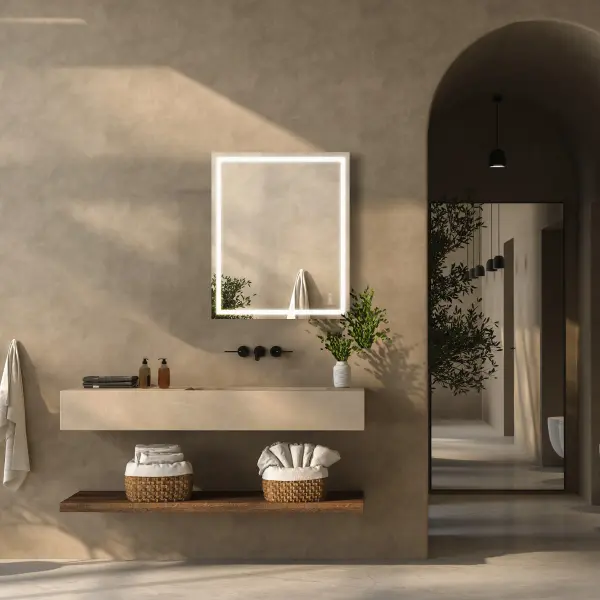 Oneida LED Rectangle Frontlit Mirror - Image 4