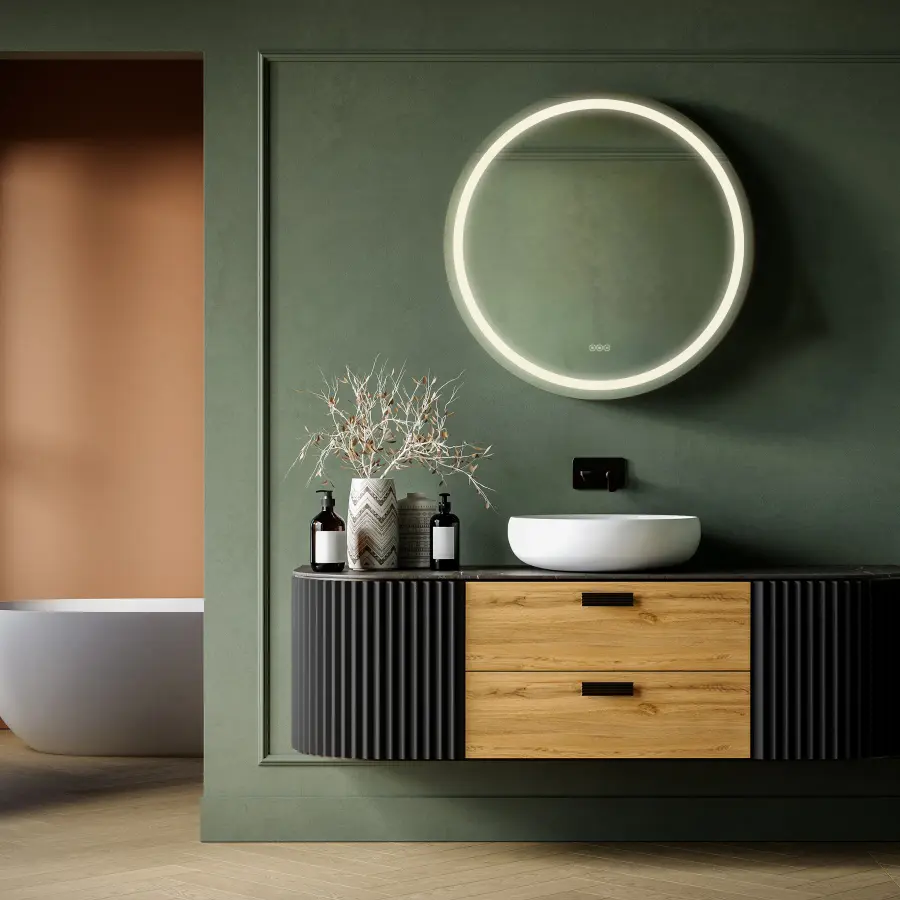 Oneida LED Round Frontlit Mirror - Image 7
