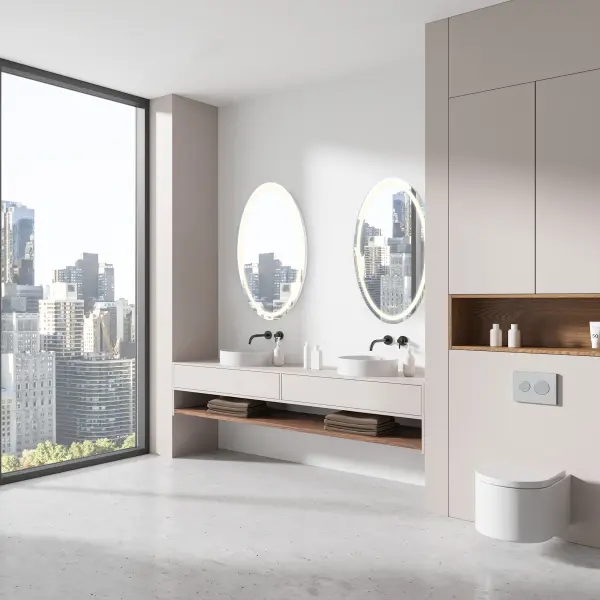 Oneida LED Oval Frontlit Mirror - Image 7