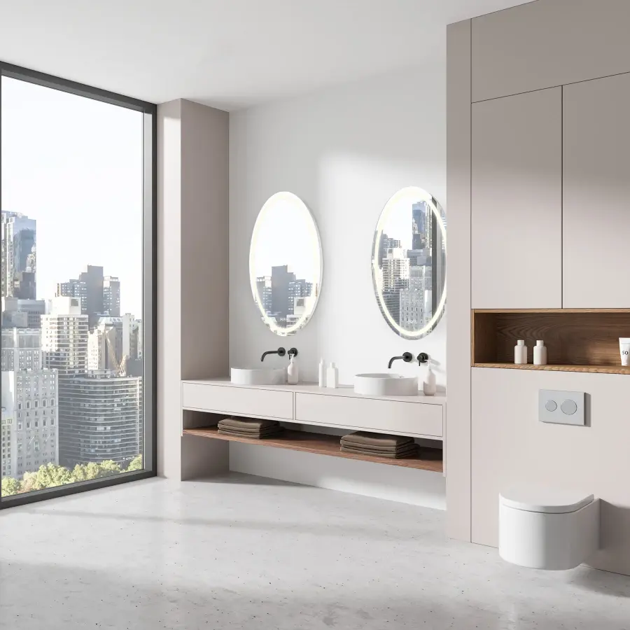 Oneida LED Oval Frontlit Mirror - Image 7