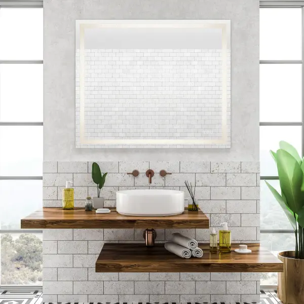 Cordova LED Rectangle Frontlit Mirror - Image 4