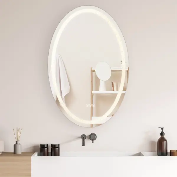 Cordova LED Oval Frontlit Mirror - Image 7