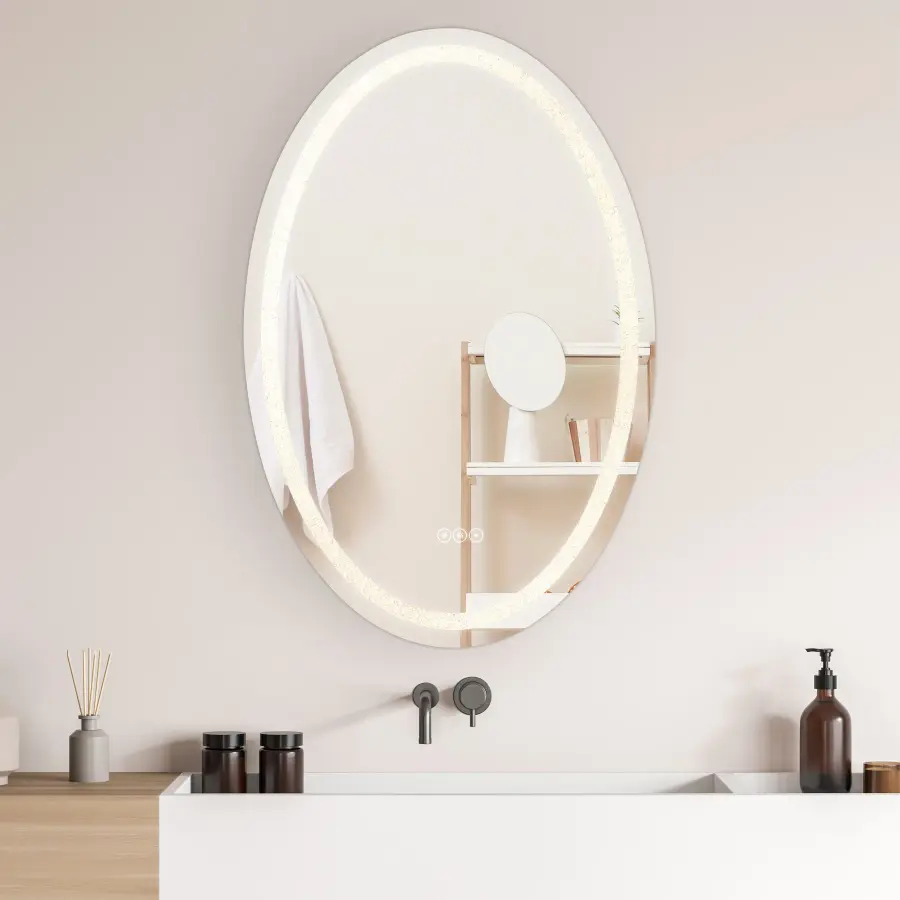 Cordova LED Oval Frontlit Mirror - Image 7