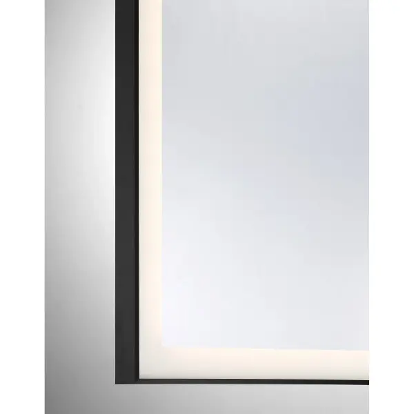 Paulding LED Rectangle Frontlit Mirror with Black Frame - Image 5