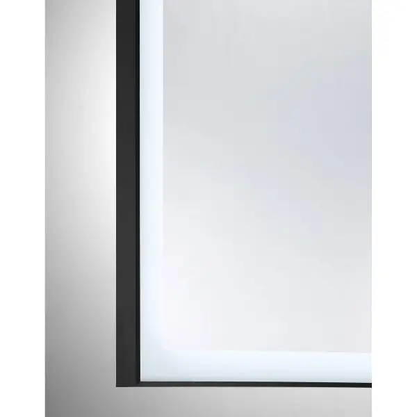 Paulding LED Rectangle Frontlit Mirror with Black Frame - Image 6