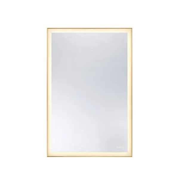The Paulding LED mirror combines glamorous gold framing with advanced functionality. Three color temperature settings, stepless dimming, and an auto-defogger make this a premium choice for modern bathrooms and dressing areas.