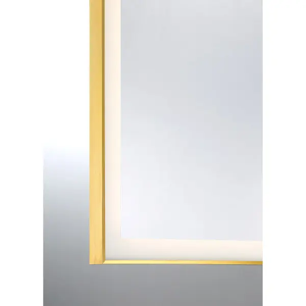 Paulding LED Rectangle Frontlit Mirror with Gold Frame - Image 5