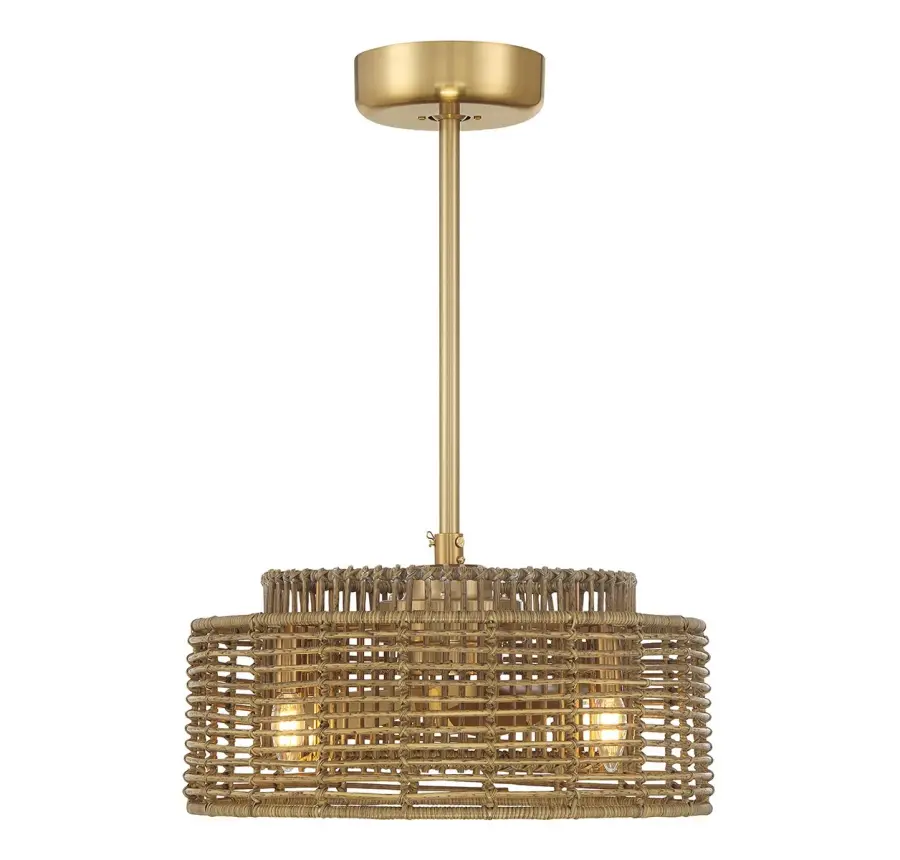Ferndale LED Fan D'Lier in Warm Brass - Image 1