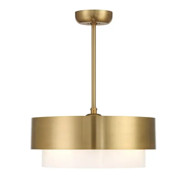The Diana Fan D'Lier is a sophisticated hybrid fixture that seamlessly integrates a high-performance ceiling fan with elegant pendant lighting. The warm brass finish and opal shade create ambient glow while the efficient DC motor delivers impressive airflow.