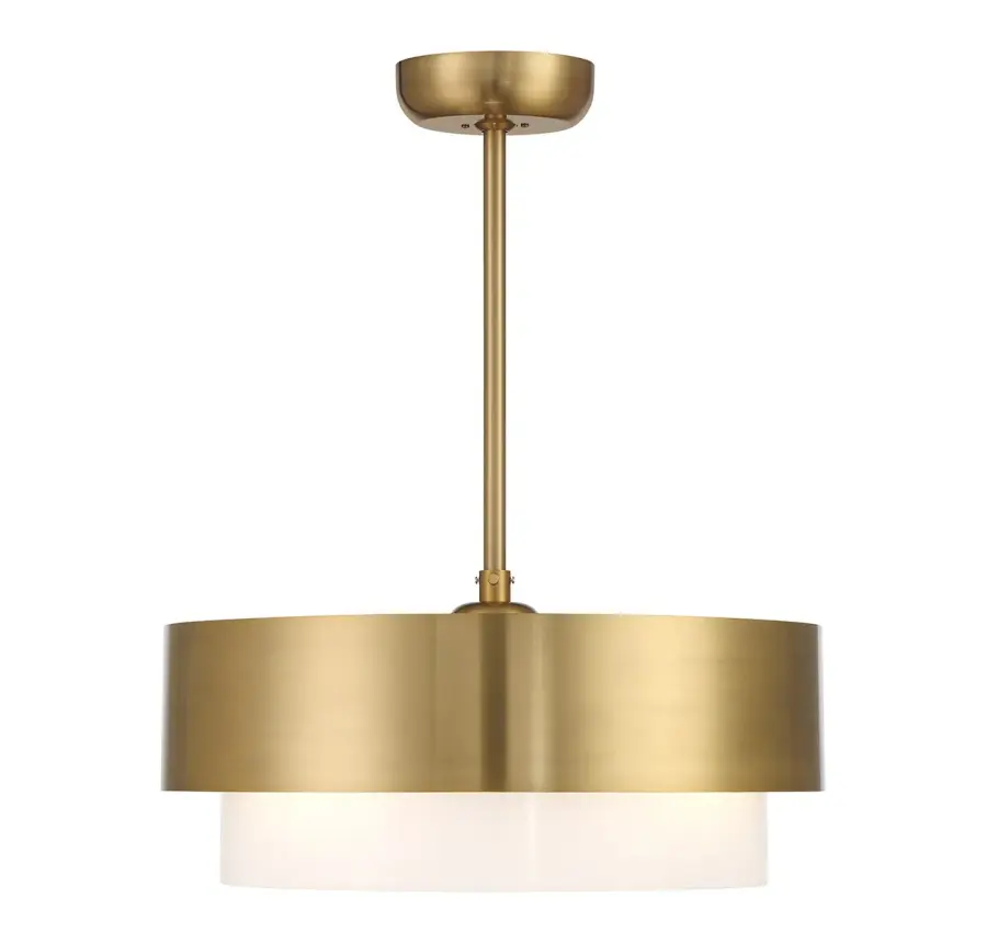 Diana LED Fan D'Lier in Warm Brass - Image 1