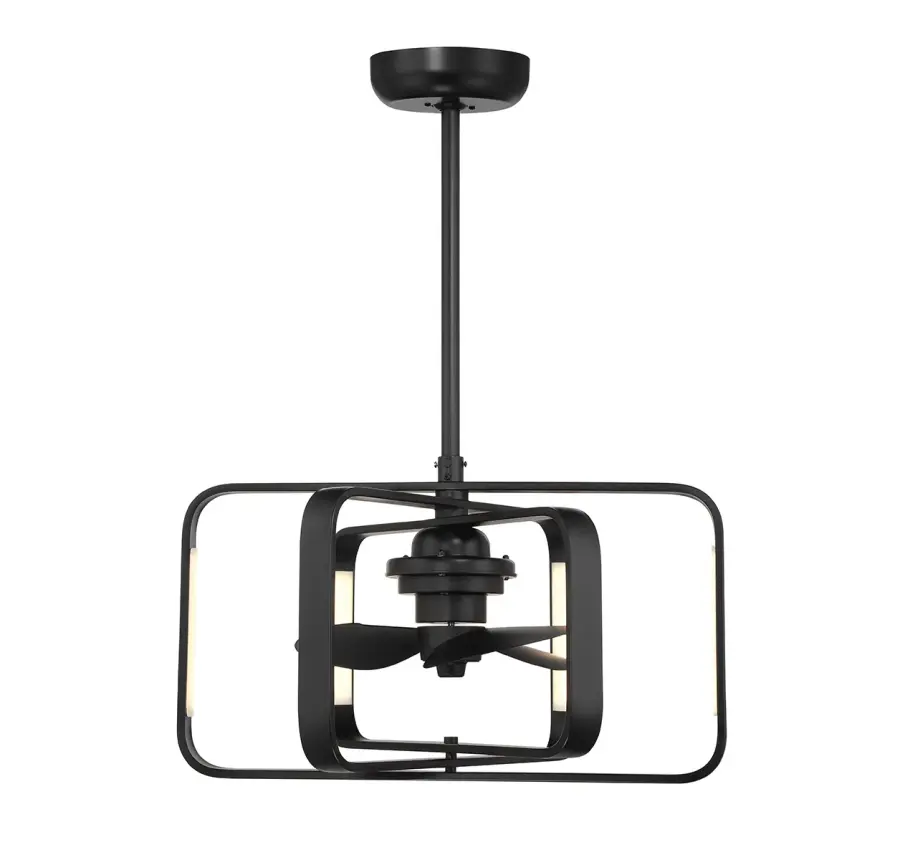Lynx LED Fan D'Lier in Matte Black - Image 1