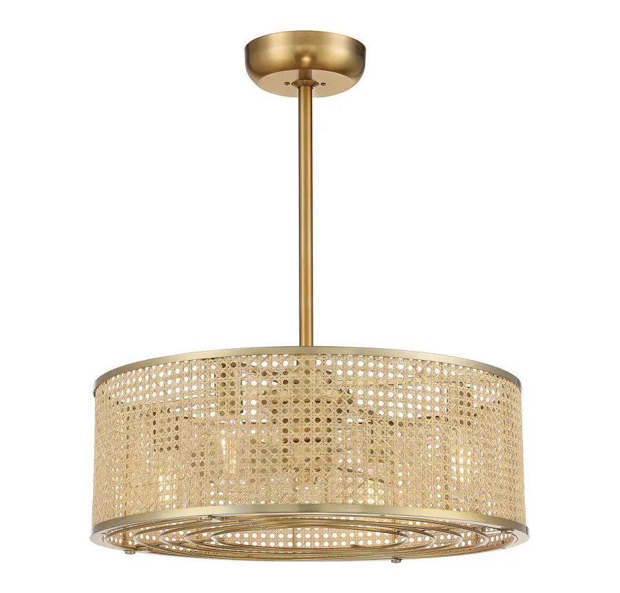 Astoria LED Fan D'Lier in Warm Brass - Image 1
