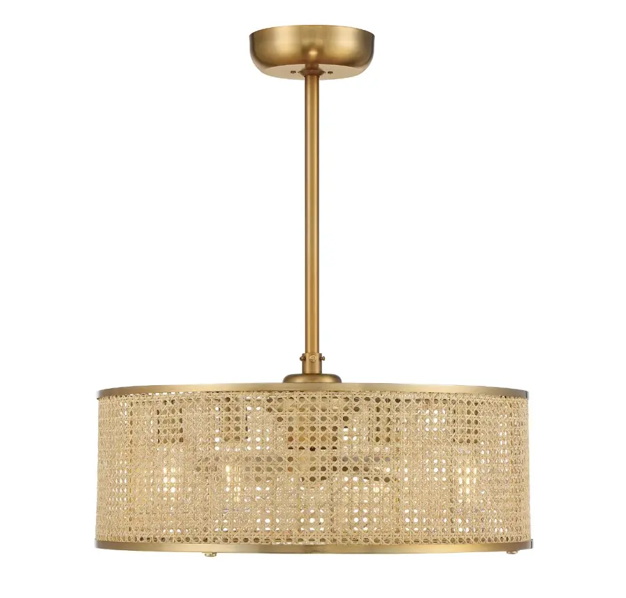 Astoria 4-Light Fan D'lier in Warm Brass - Image 2