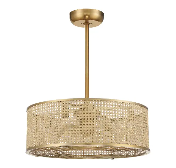 Astoria 4-Light Fan D'lier in Warm Brass - Image 3