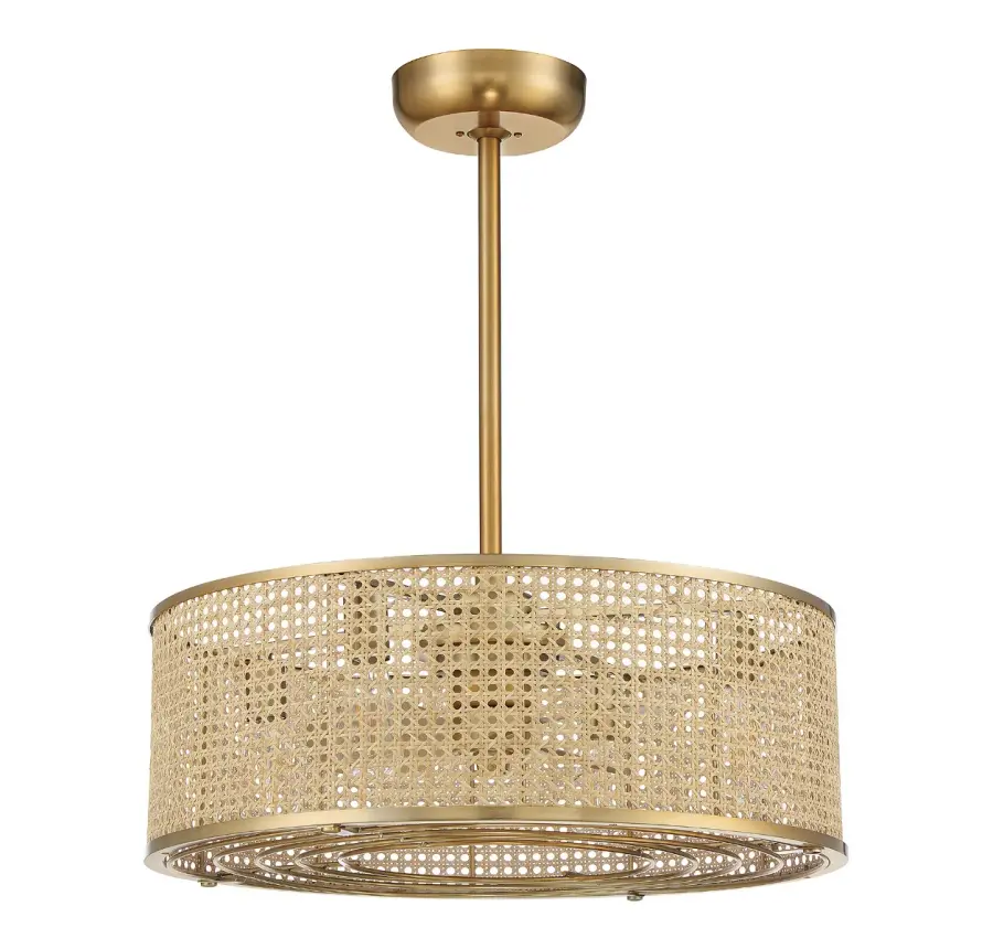Astoria 4-Light Fan D'lier in Warm Brass - Image 3