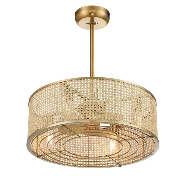 Astoria 4-Light Fan D'lier in Warm Brass - Image 4