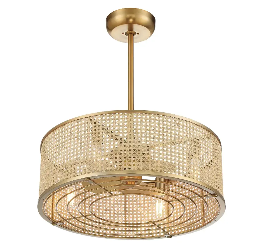 Astoria 4-Light Fan D'lier in Warm Brass - Image 4