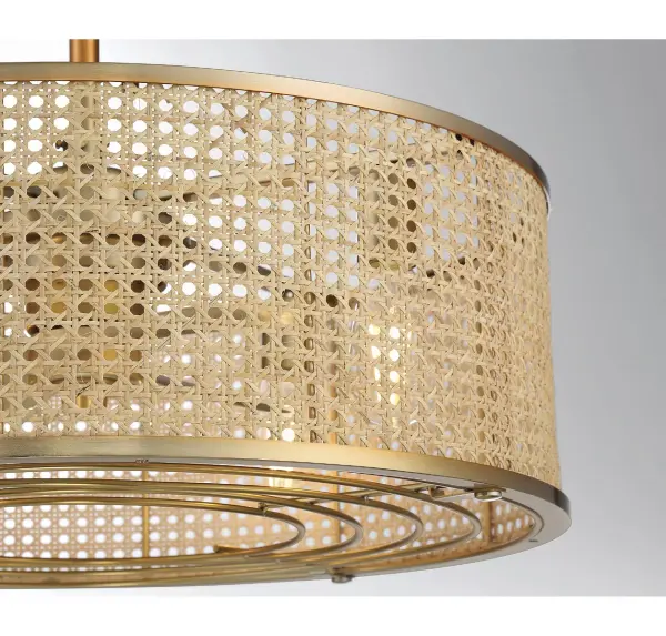 Astoria 4-Light Fan D'lier in Warm Brass - Image 5