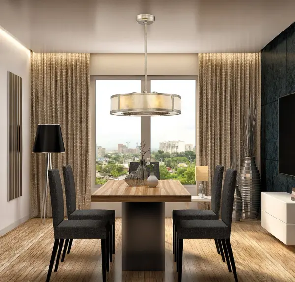 Vireo 6-Light Fan D'Lier in Silver Dust - alternate view