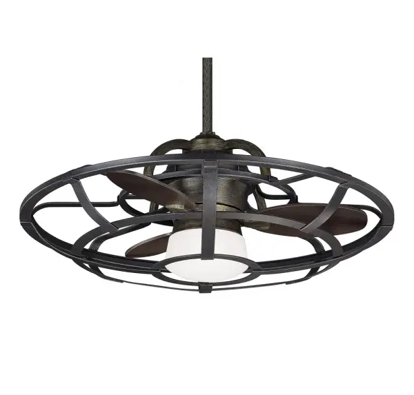 Alsace LED Fan D'Lier in Reclaimed Wood - alternate view