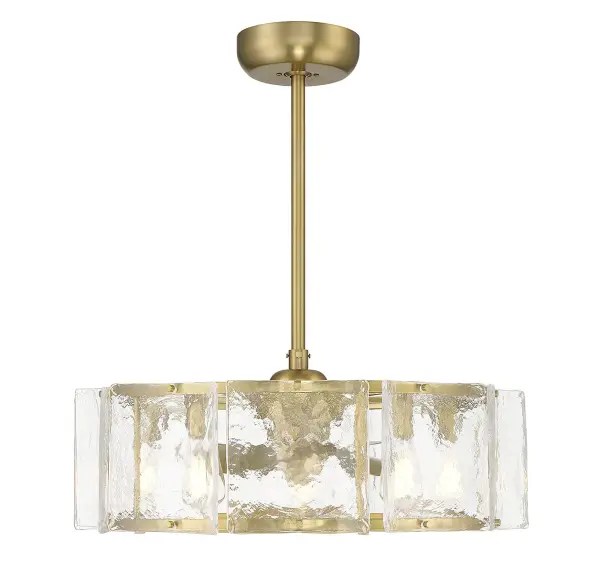 Genry LED Fan D'Lier in Warm Brass - Image 1