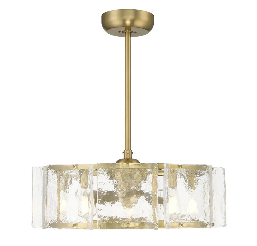 Genry LED Fan D'Lier in Warm Brass - Image 1