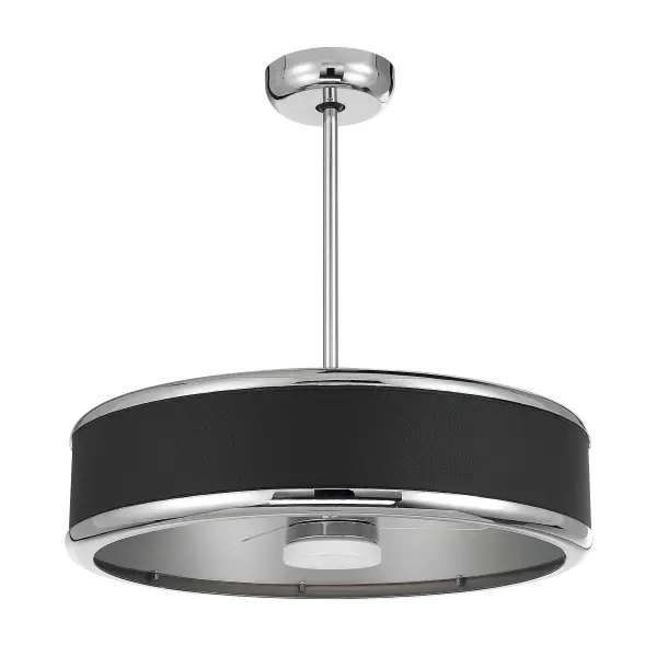 Archer LED Fan D'Lier in Polished Nickel - alternate view