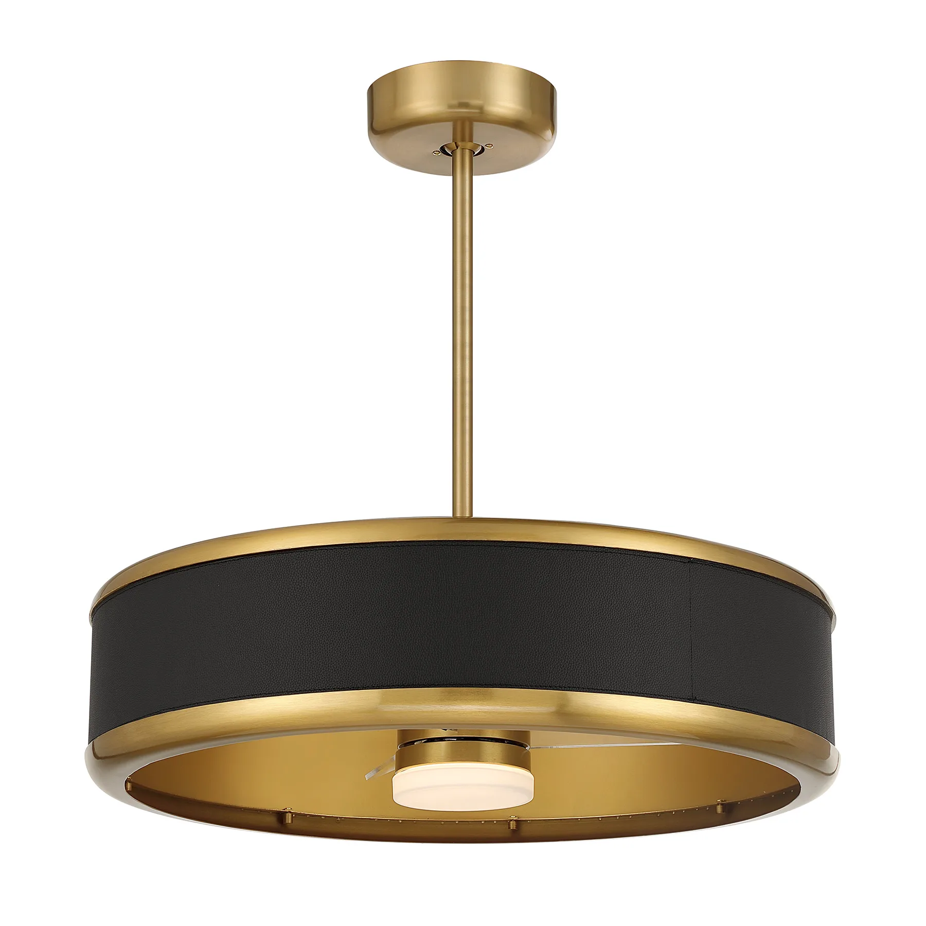 Archer LED Fan D'Lier in Warm Brass