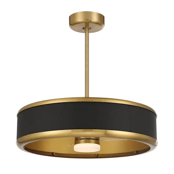 Archer LED Fan D'Lier in Warm Brass - Image 1