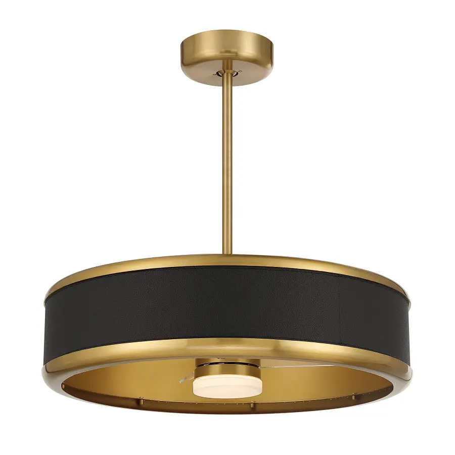 Archer LED Fan D'Lier in Warm Brass - Image 1