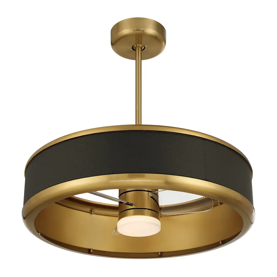 Archer LED Fan D'Lier in Warm Brass - Image 4