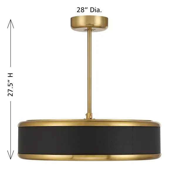 Archer LED Fan D'Lier in Warm Brass - Image 7