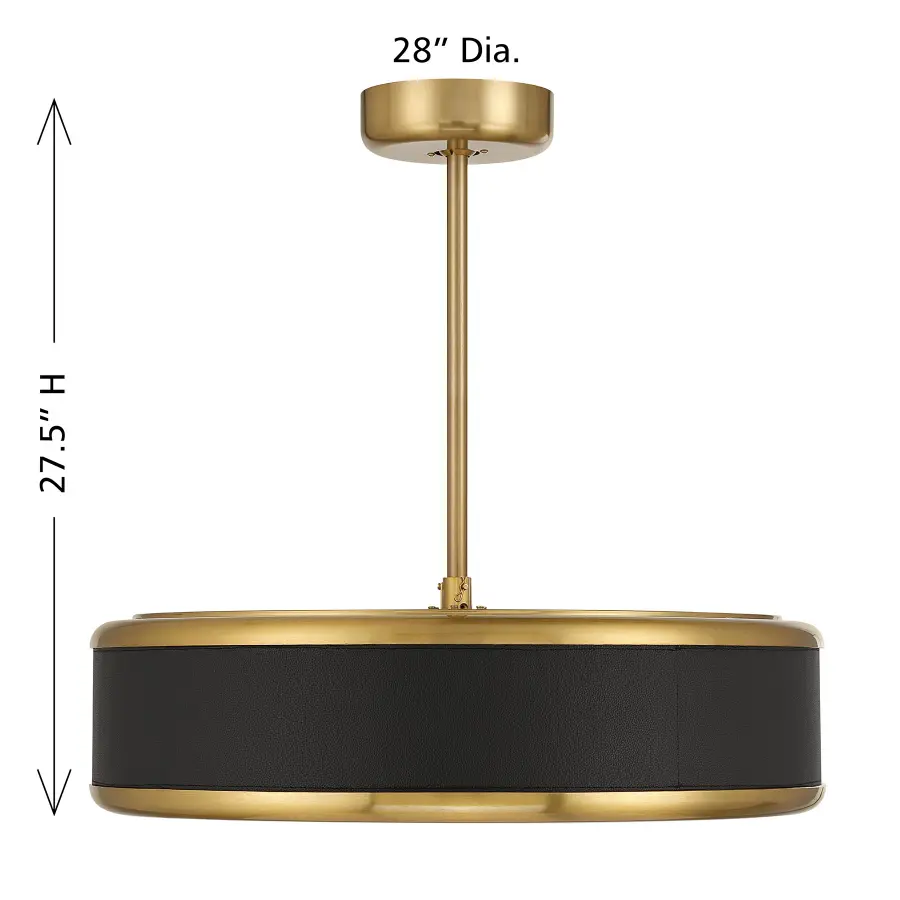 Archer LED Fan D'Lier in Warm Brass - Image 7
