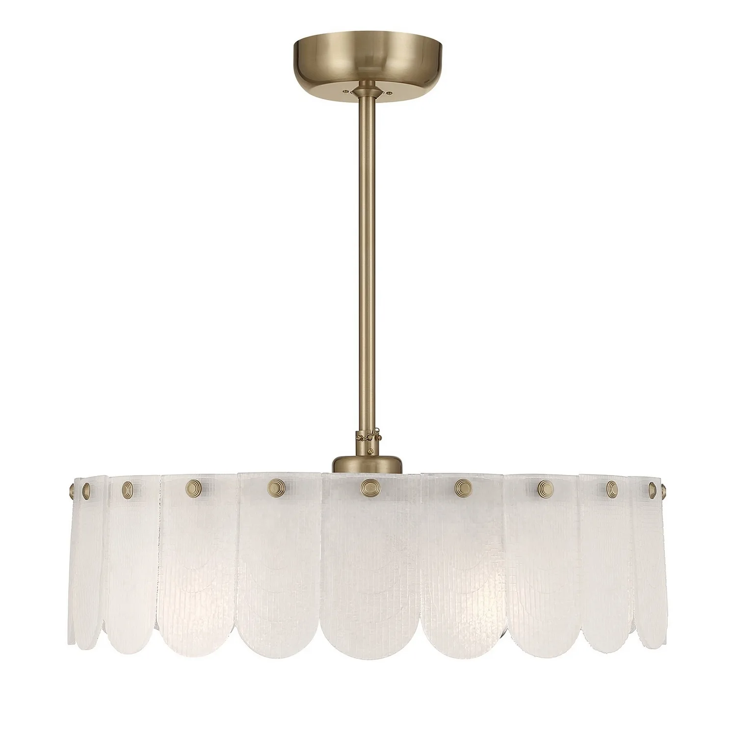 Ashton 5-Light LED Fan D'Lier in Noble Brass
