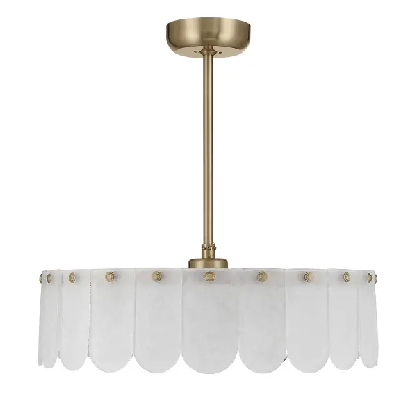 Ashton 5-Light Fan D'Lier in Noble Brass - alternate view