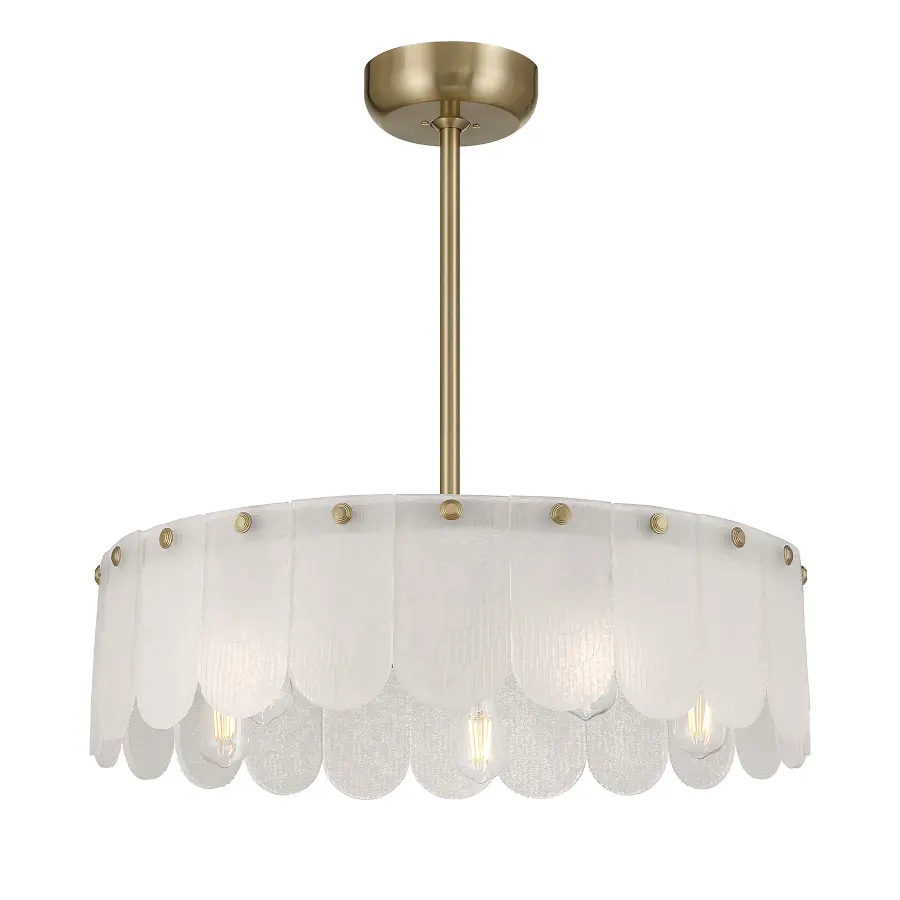 Ashton 5-Light Fan D'Lier in Noble Brass - Image 3