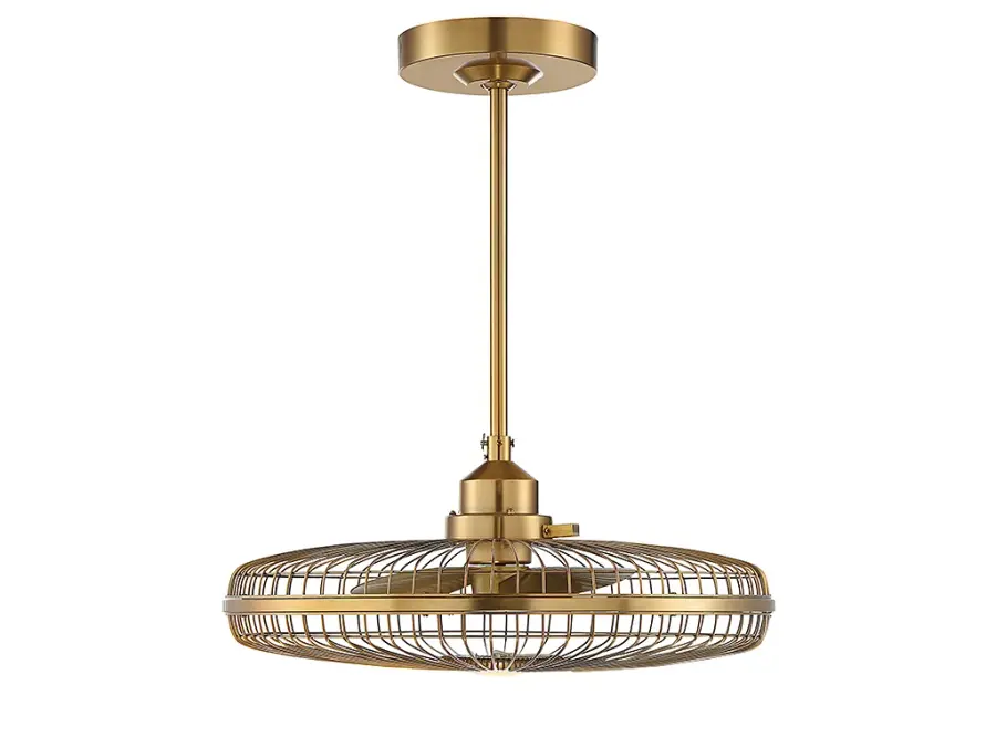 Wetherby LED Fan D'Lier in Warm Brass - Image 1