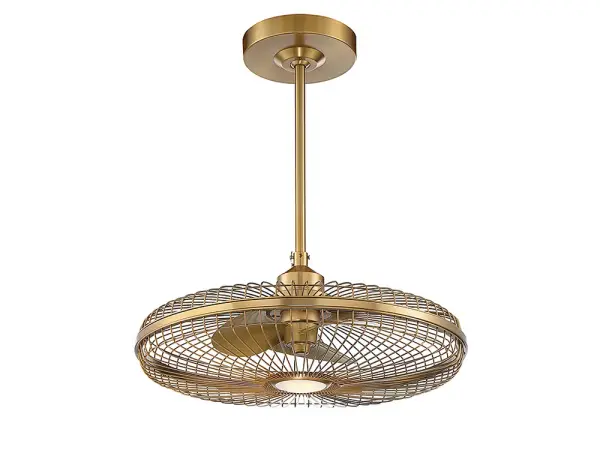 Wetherby LED Fan D'Lier in Warm Brass - Image 5